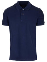 Tom Ford Navy Blue Cotton Polo Shirt - Men - Piano Luigi