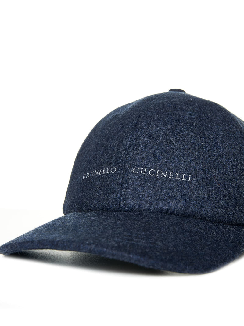 Brunello Cucinelli Logo Wool Baseball Cap - Men