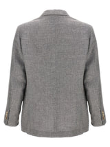 Brunello Cucinelli Single-breasted Linen Blend Blazer - Men