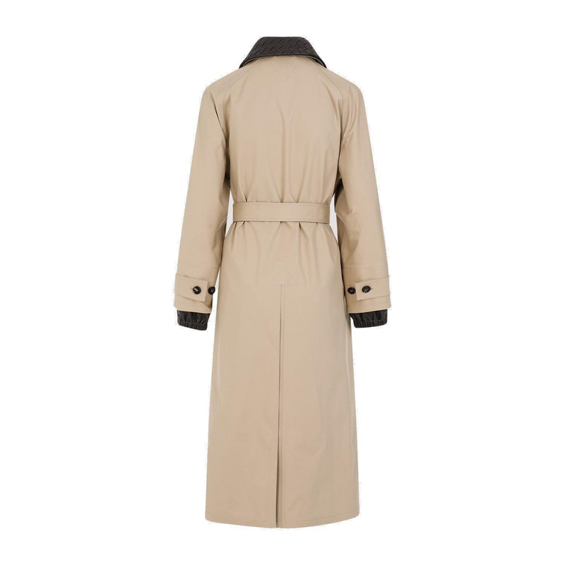 Bottega Veneta Intrecciato Collar Trench Coat - Women