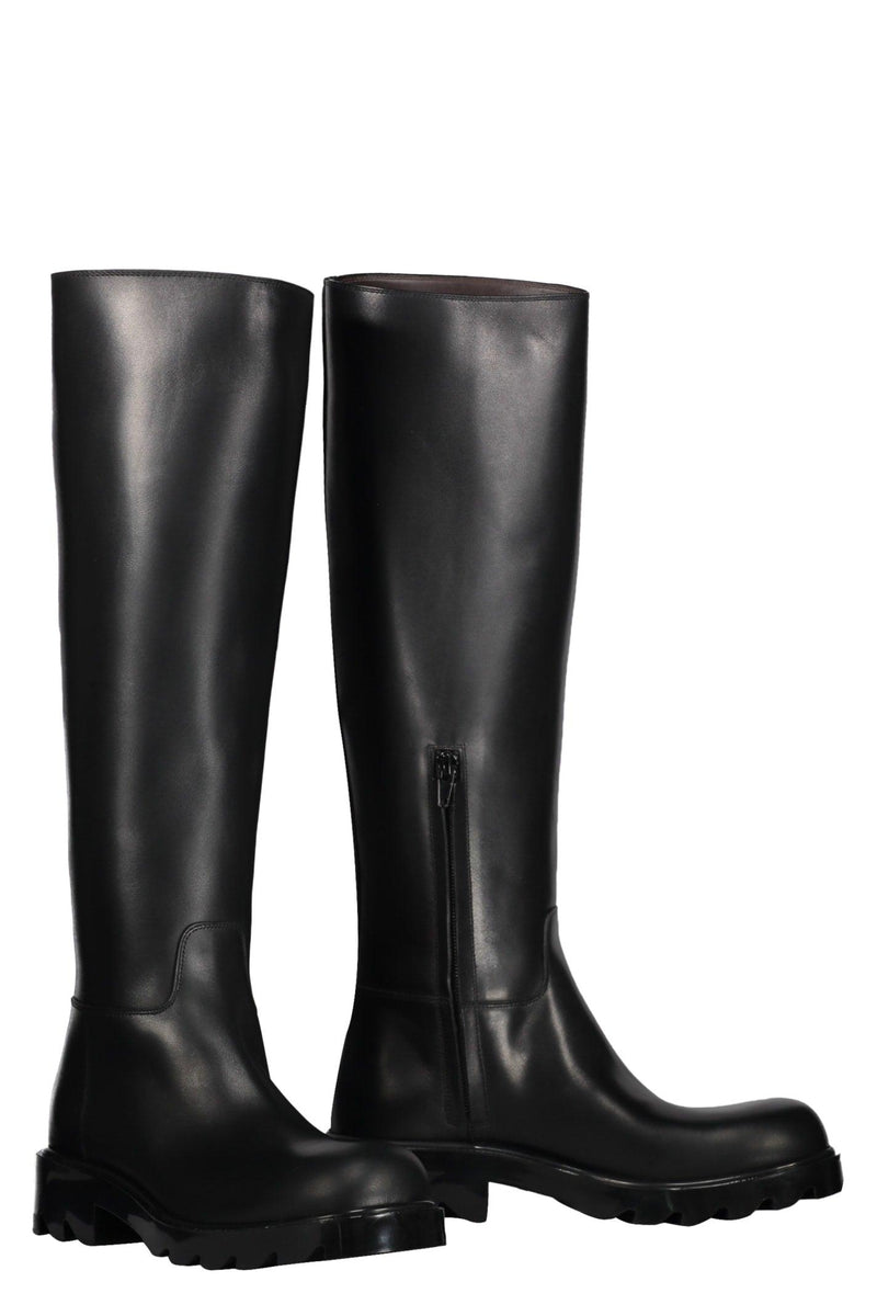 Bottega Veneta Strut Leather Boots - Women - Piano Luigi