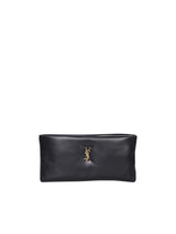 Saint Laurent Calypso Long Black Clutch Bag - Women