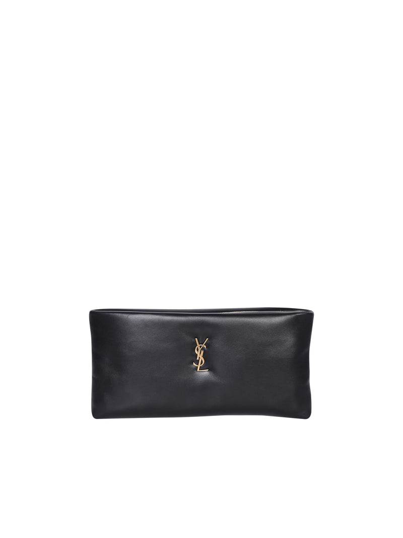 Saint Laurent Calypso Long Black Clutch Bag - Women