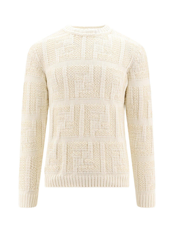 Fendi Ff Embroidered Long-sleeved Sweater - Men