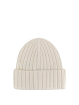 Moncler Logo Patch Ribbed Beanie - Women