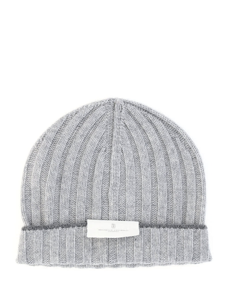 Brunello Cucinelli Cashmere Ribbed Knit Beanie - Men