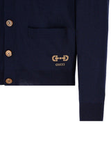 Gucci Logo Embroidered V-neck Cardigan - Men