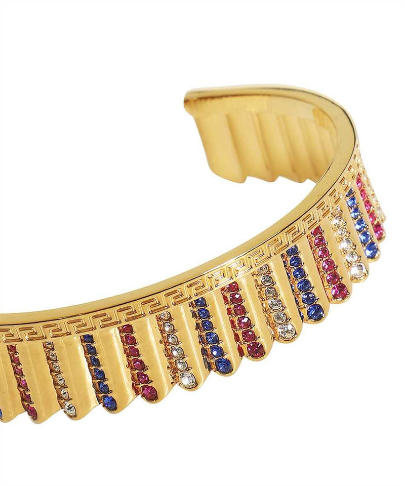 Versace Embellished Gold-tone Metal Bracelet - Women - Piano Luigi