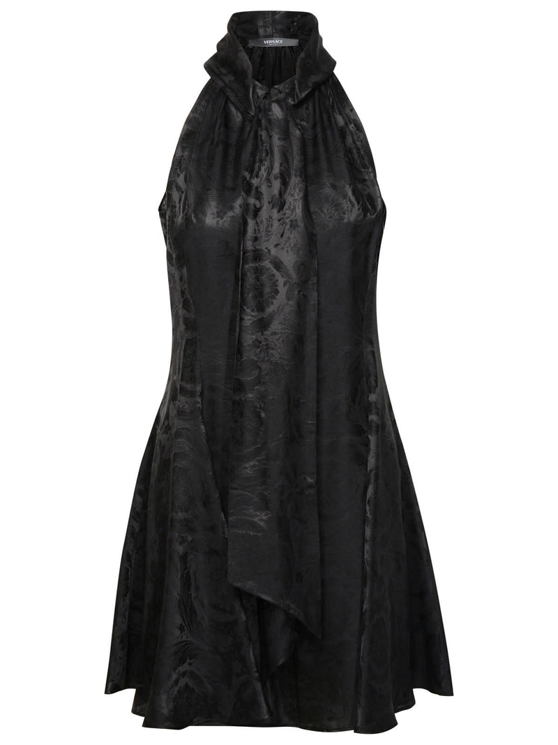 Versace barocco Dress In Black Silk Blend - Women