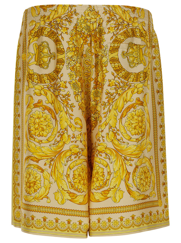 Versace Silk Barocco Champagne Print - Men