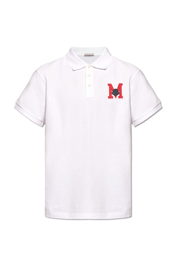 Moncler Logo Embroidered Short-sleeved Polo Shirt - Men
