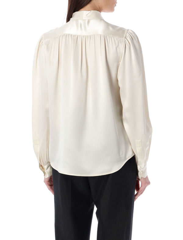 Saint Laurent Lavallière-neck Blouse - Women