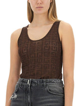 Givenchy 4g Jacquard Knitted Tank Top - Women - Piano Luigi