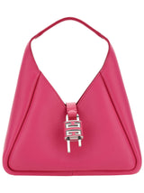 Givenchy Mini G-hobo Bag In Neon Pink Soft Leather - Women