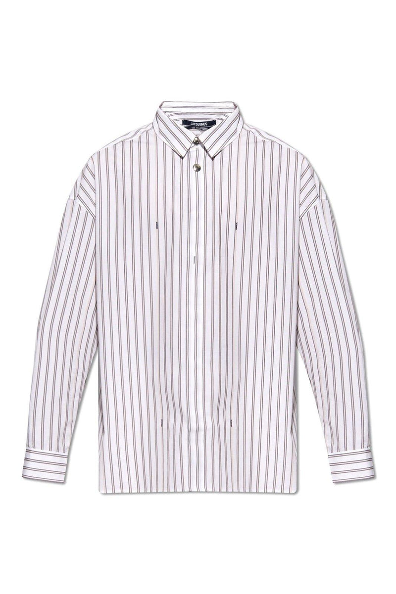 Jacquemus Striped Collared Long-sleeve Shirt - Men