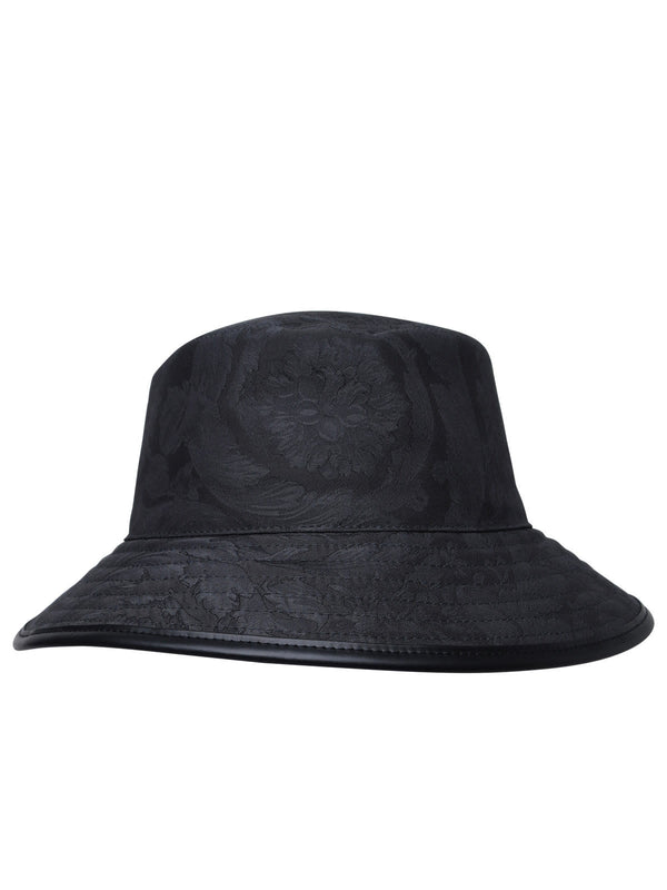 Versace Black Cotton Hat - Men