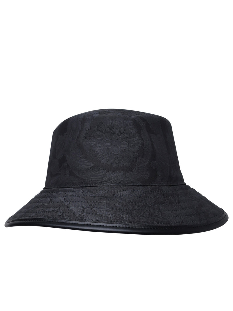 Versace Black Cotton Hat - Men