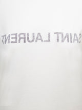 Saint Laurent Crewneck T-shirt With Reverse Logo - Women