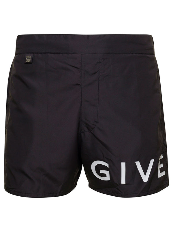Givenchy Plage Branding Print Short Swimwear - Men