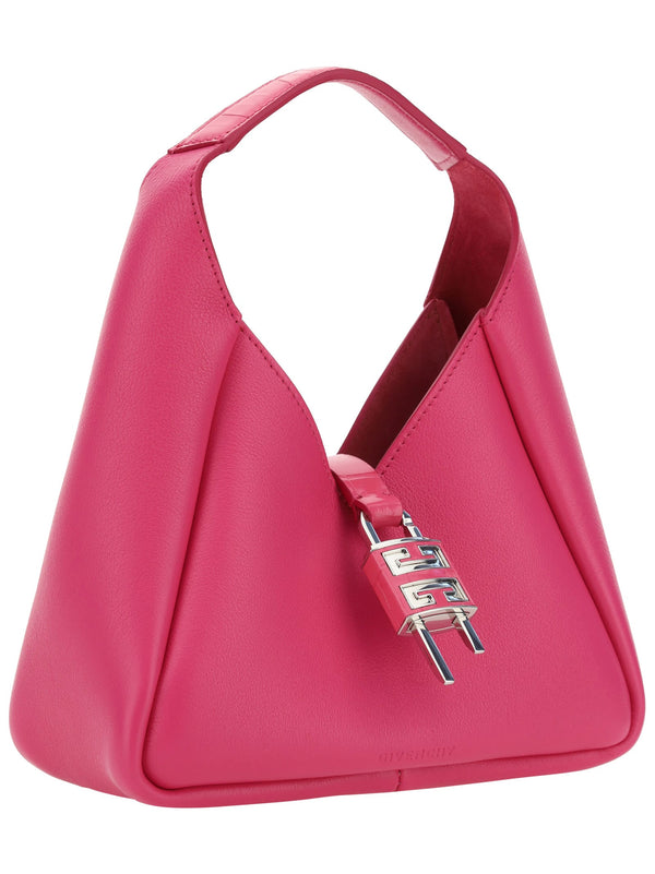 Givenchy Mini G-hobo Bag In Neon Pink Soft Leather - Women