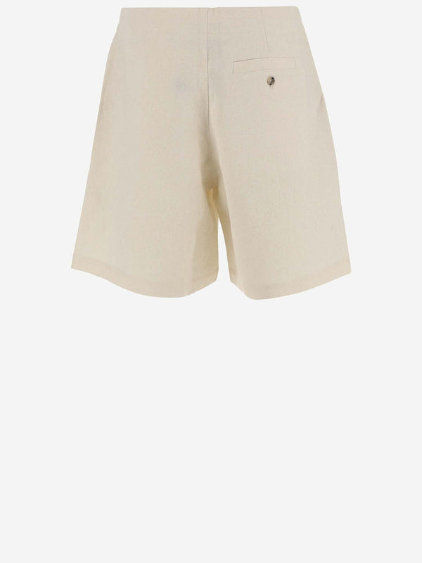 J.W. Anderson Linen Blend Logo Short Pants - Men