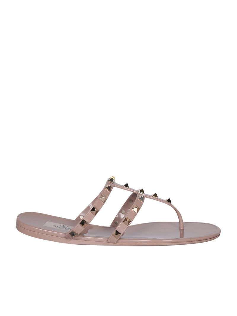 Valentino Summer Rockstud Powder Thong Sandals - Women