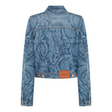 Versace Barocco-printed Button-up Denim Jacket - Women