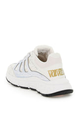 Versace White Leather Blend Trigreakers - Women