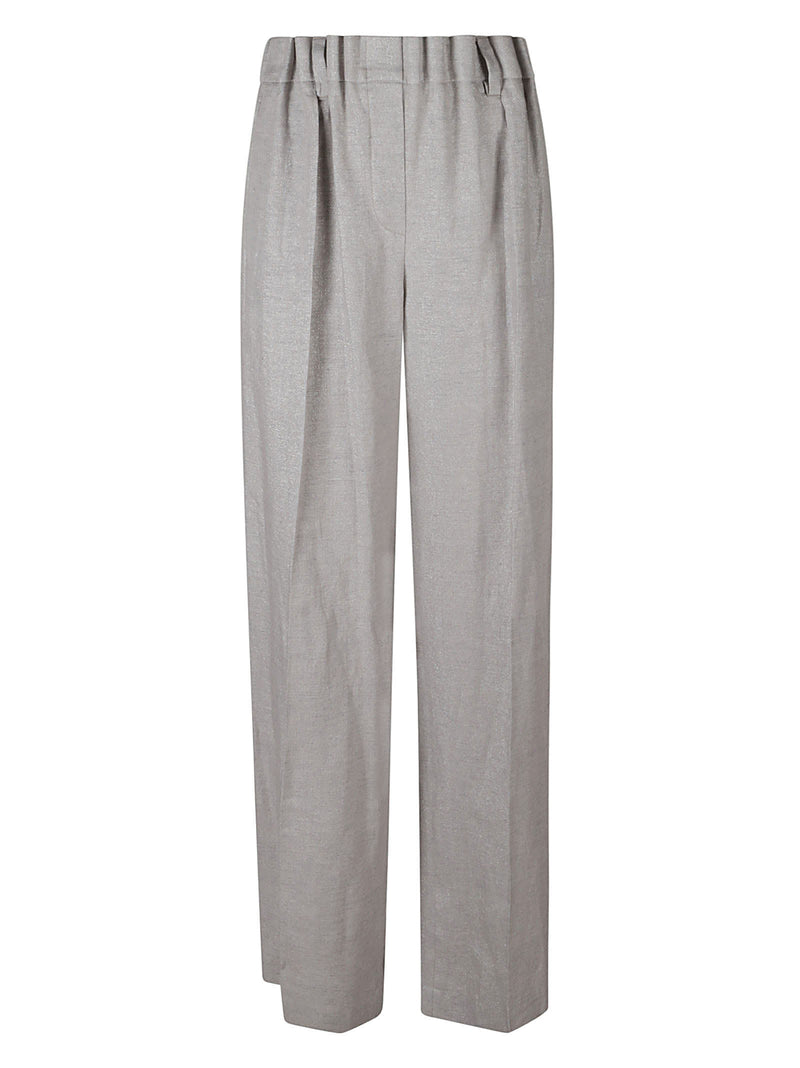 Brunello Cucinelli Elastic Waist Plain Trousers - Women