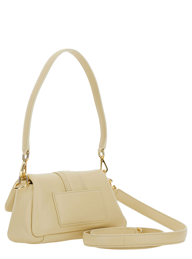 Jacquemus le Petit Bambimou Ivory Shoulder Bag With Logo Detail In Padded Leather Woman - Women