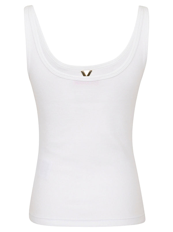 Valentino Jersey Top Ribbed Cotton - Women