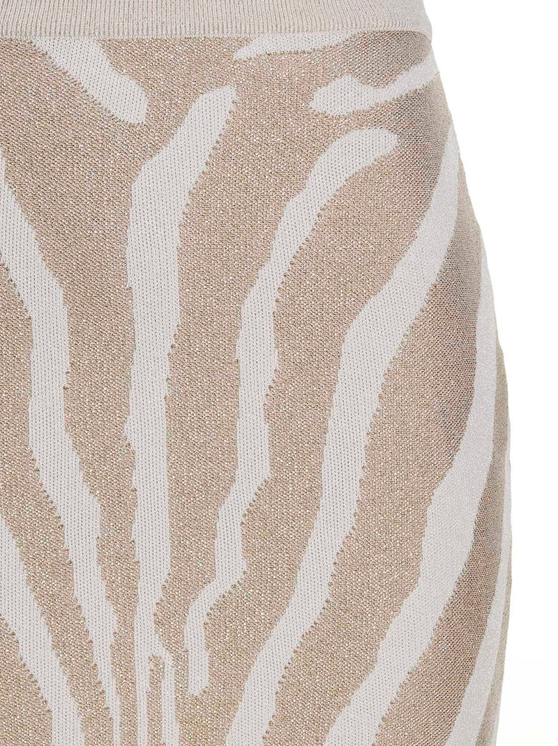 Balmain Zebra Knit Short Skirt - Women