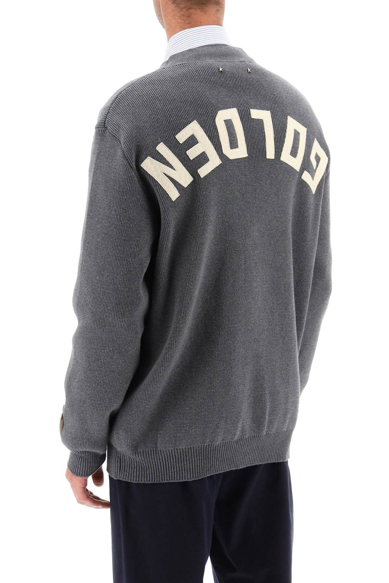 Golden Goose Darryl Cotton Cardigan With Lettering - Men