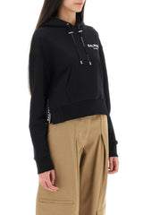 Balmain Logo Cotton Hoodie - Women