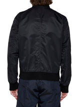 Versace Barocco 600 Black Nylon Bomber Jacket - Men