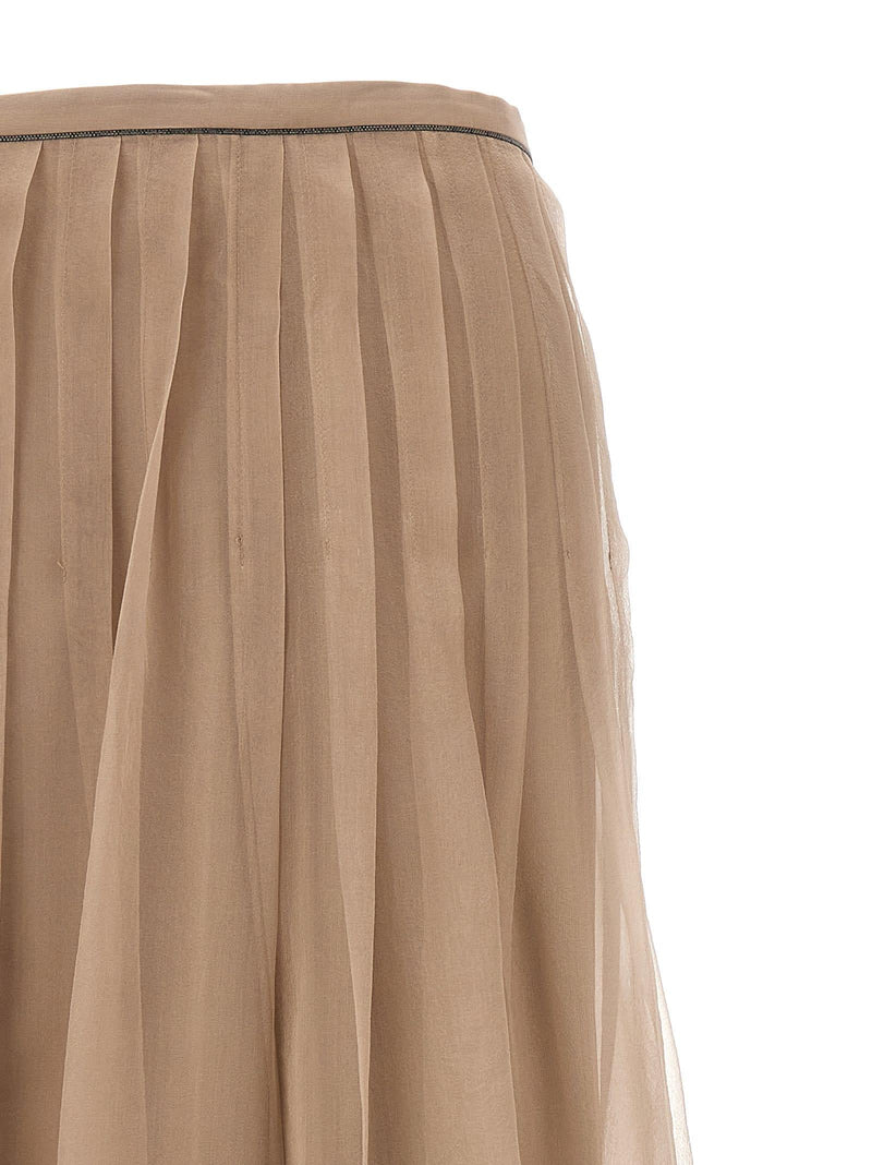 Brunello Cucinelli Silk Tulle Skirt - Women - Piano Luigi