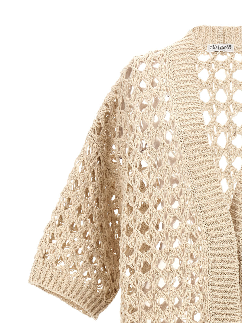 Brunello Cucinelli Openwork Knit Cardigan - Women