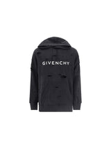 Givenchy Hoodie With Black Delav Estroyed Effect - Men