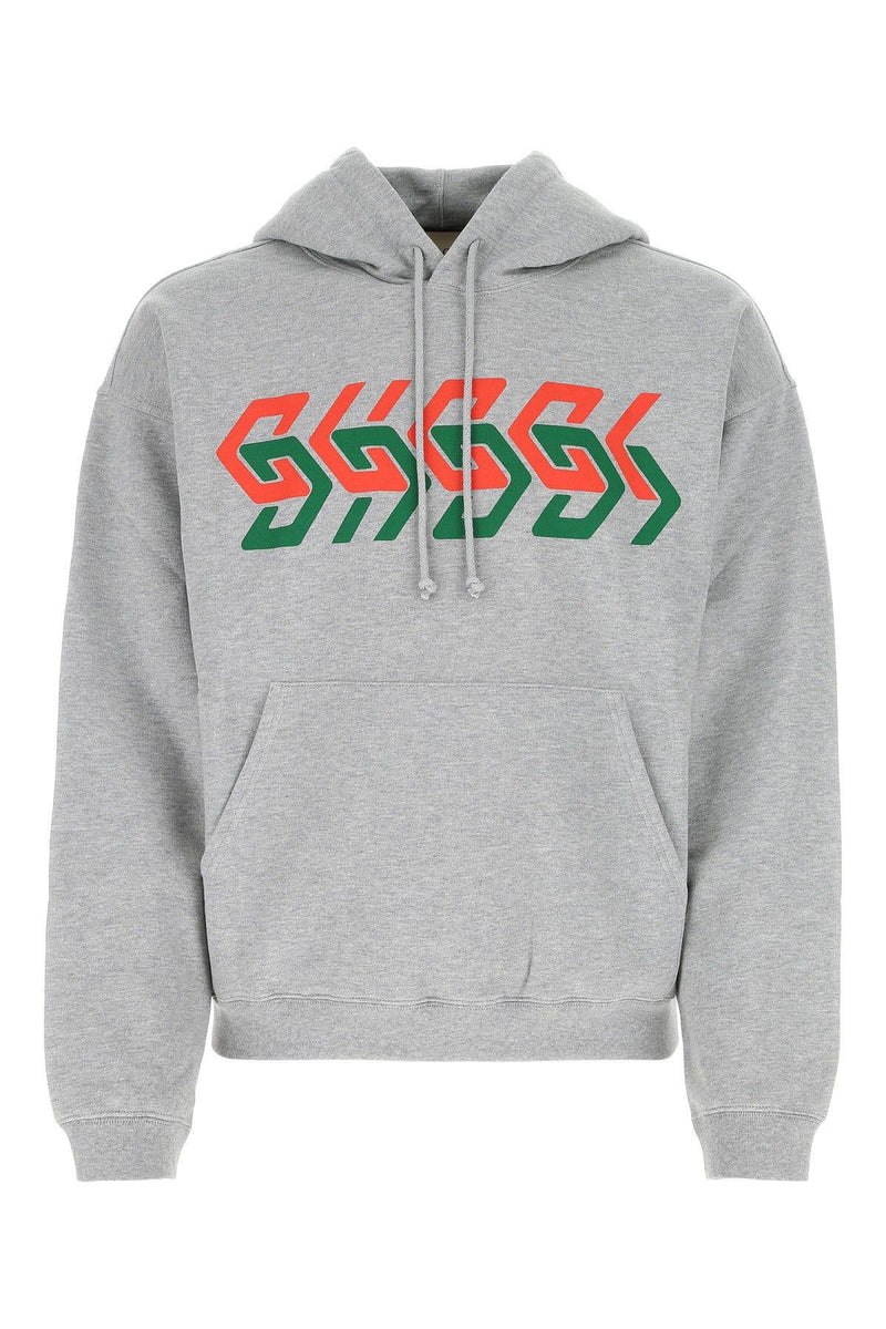 Gucci Melange Grey Cotton Sweatshirt - Men