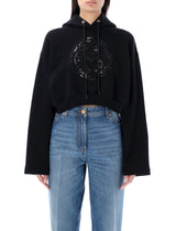 Versace Embellished Medusa Crop Hoodie - Women