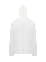 Givenchy Archetype Hoodie In White Gauzed Fabric - Men