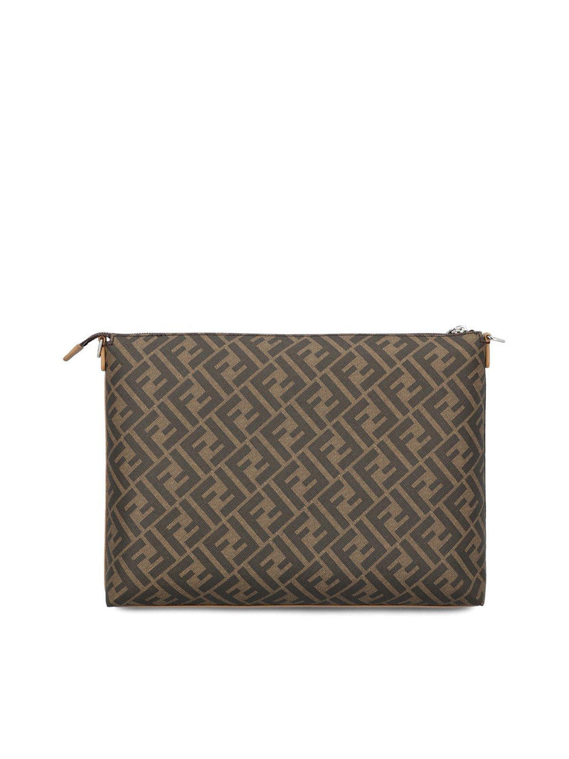 Fendi Ff Motif Printed Slim Messenger Bag - Men