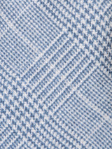 Brunello Cucinelli Prince Of Wales Light Blue/white Tie - Men