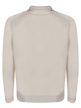 Moncler Mid-zip White Pullover - Men