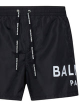 Balmain Logo Printed Drawstring Swim Shorts - Men