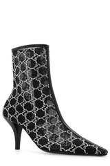 Gucci Gg Crystals-embellished Pointed-toe Ankle Boots - Women