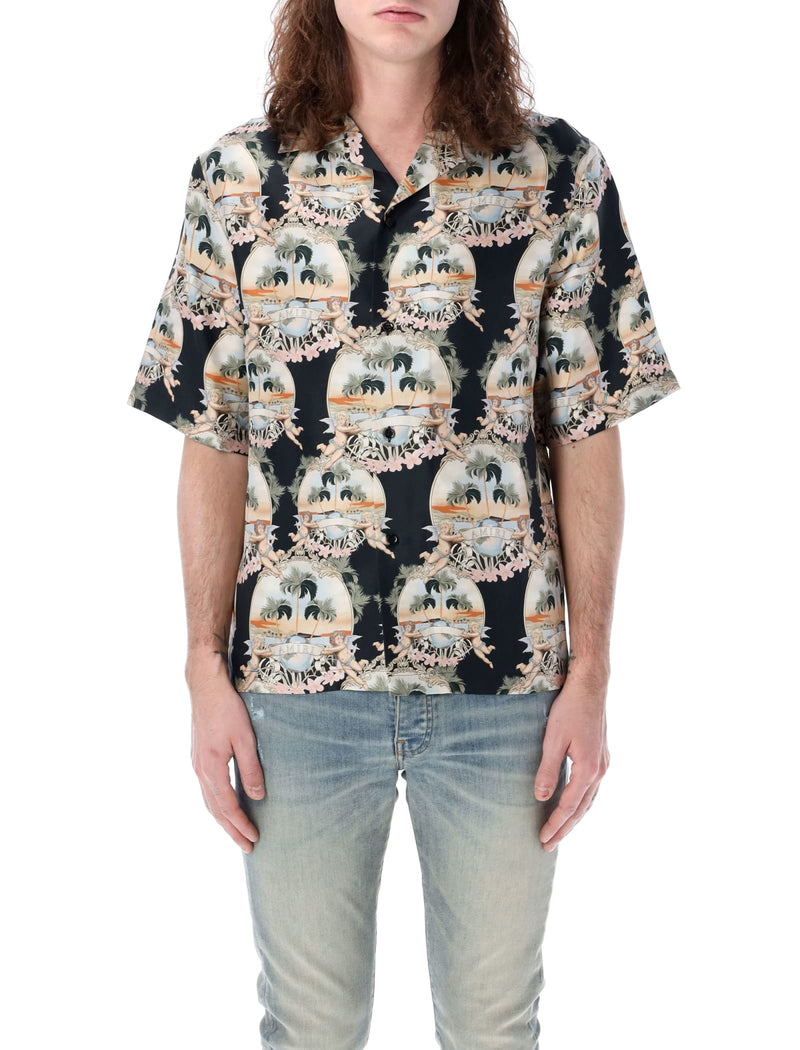 AMIRI All Over Palm Bowling Shirt - Men