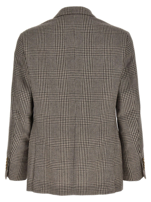 Brunello Cucinelli Check Double-breasted Blazer - Men - Piano Luigi