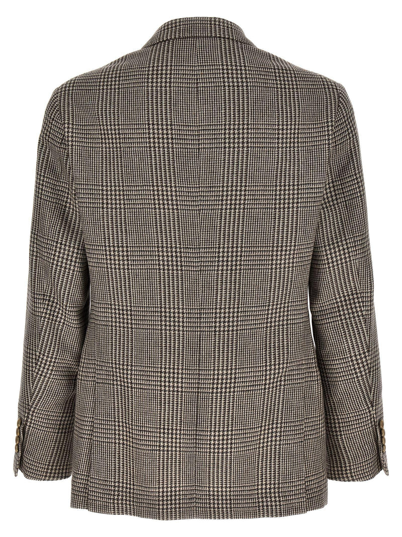 Brunello Cucinelli Check Double-breasted Blazer - Men - Piano Luigi