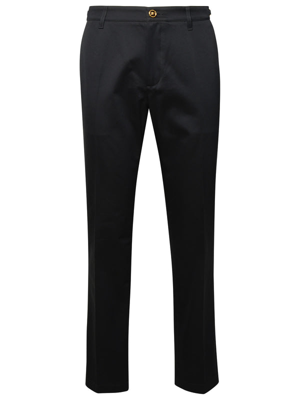 Versace Medusa Biggie Black Cotton Pants - Men